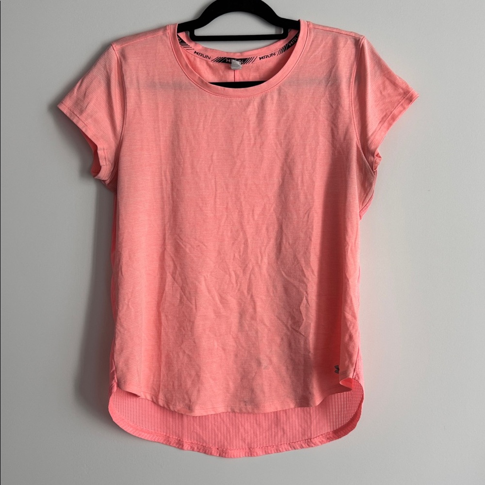 Under Armour Women's Short Sleeve Performance Tee in Coral Pink Size L